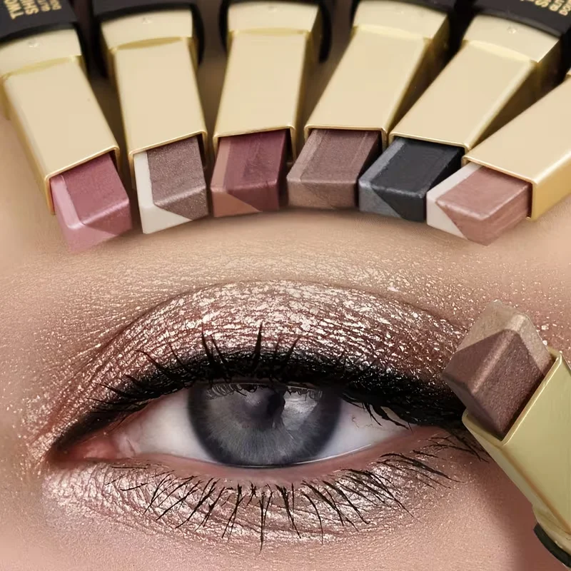 Dual-Color Eyeshadow Stick - W - Gold 6138 ulasan dan harga