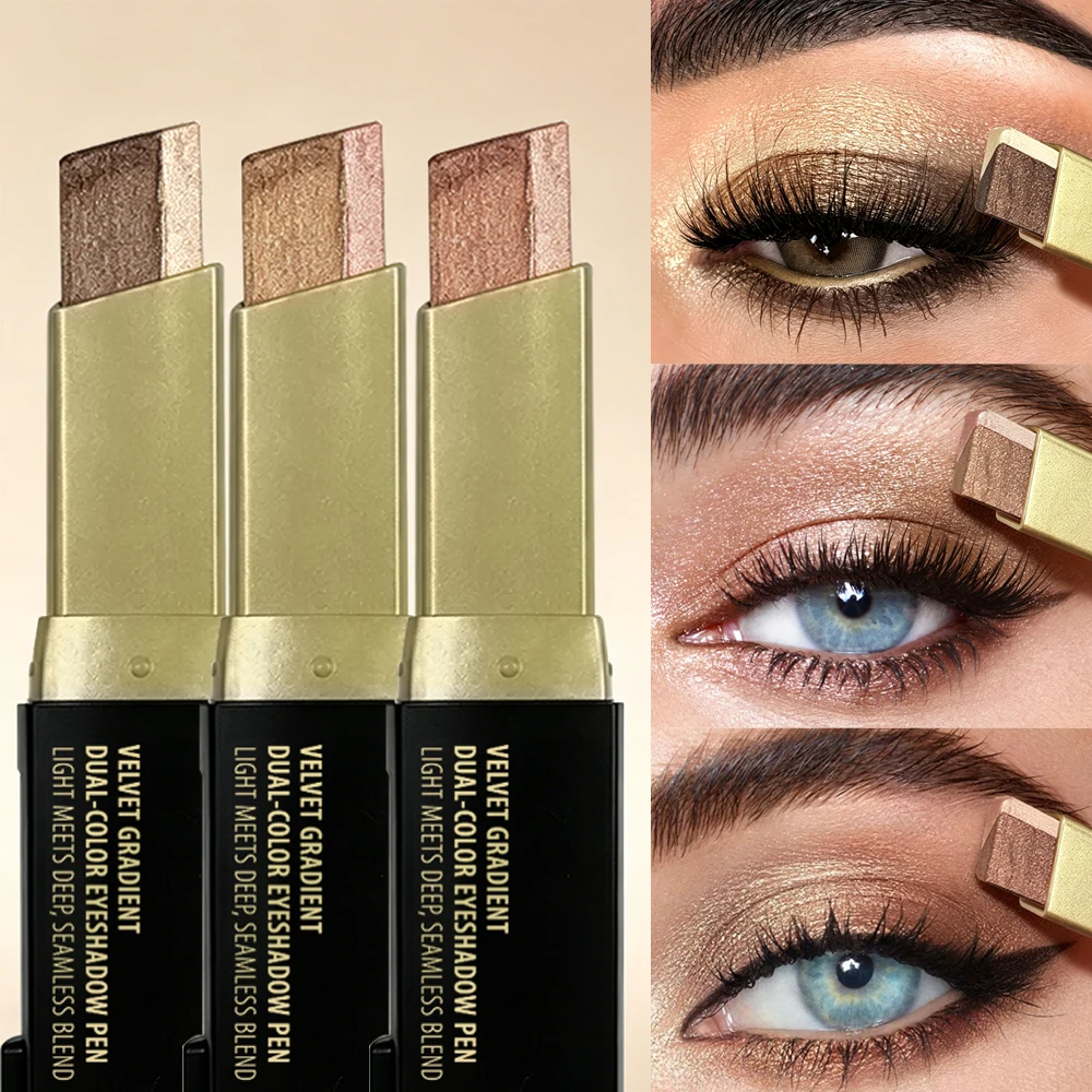 Dual-Color Eyeshadow Stick - W - Gold 6138 ulasan dan harga
